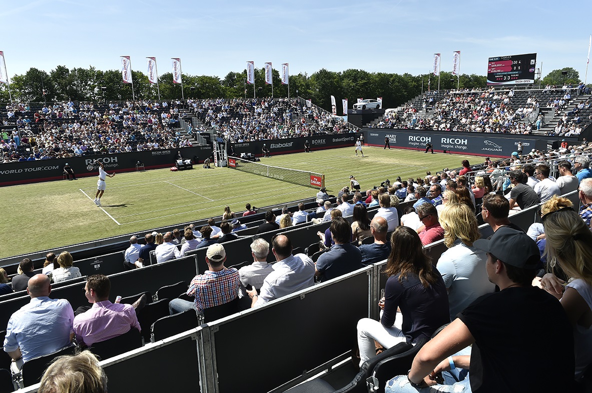 Rus, Jankovic, Mahut and Griekspoor on centre court on Monday Libéma Open